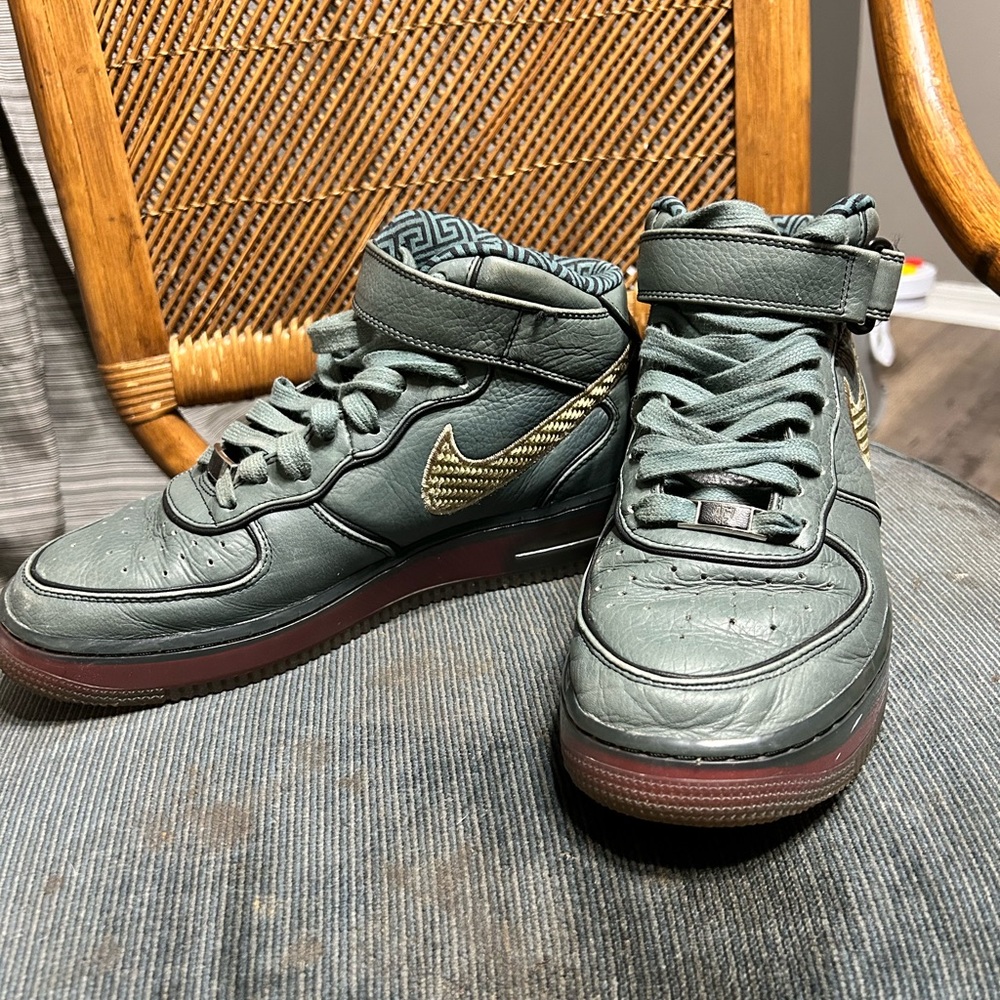 Nike Green/Gold/Red Air Force 1 Mid Supreme Max ‘07 ‘China’ SUPER RARE